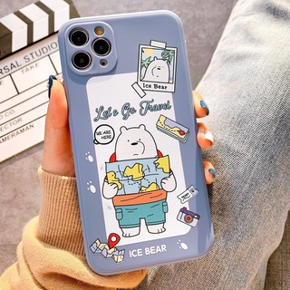 Ốp Lưng Silicon Màu Bảo Vệ Camera  THREE BEARS