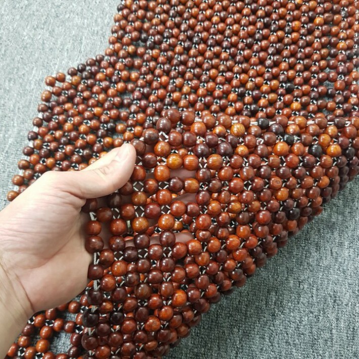 Sản Phẩm Đệm hạt gỗ tựa lưng massage lót ghế ô tô 100% gỗ Hương Nâu tự nhiên cao cấp HN-D .