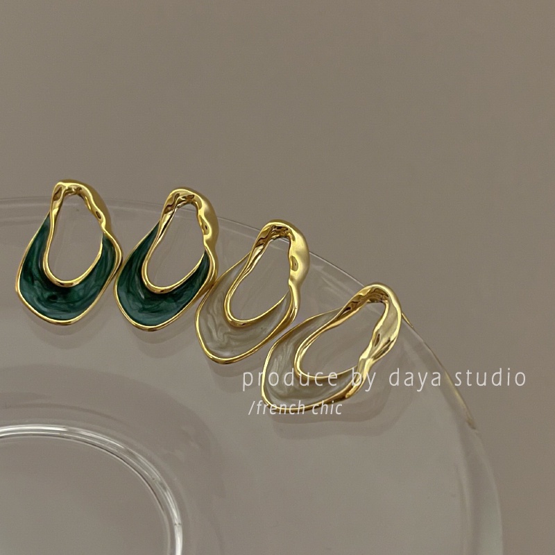 Bông Tai Mạ Bạc 925 Đính Đá Phong Cách Hàn Quốc