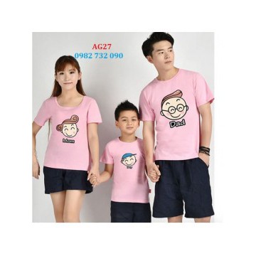 áo thun gia đình dễ thương. 3322