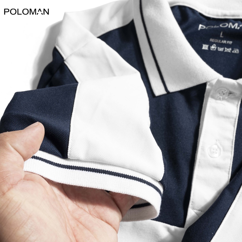 Áo thun Polo nam RITI in họa tiết, vải cá sấu Cotton xuất xịn,chuẩn form - POLOMAN | BigBuy360 - bigbuy360.vn