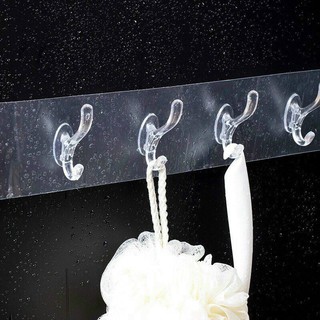 Thanh 6 móc dán tường trong suốt