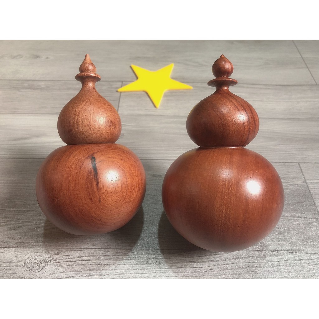 Lọ Đựng Tăm gỗ Hương Cao Cấp Hình Quả Hồ Lô