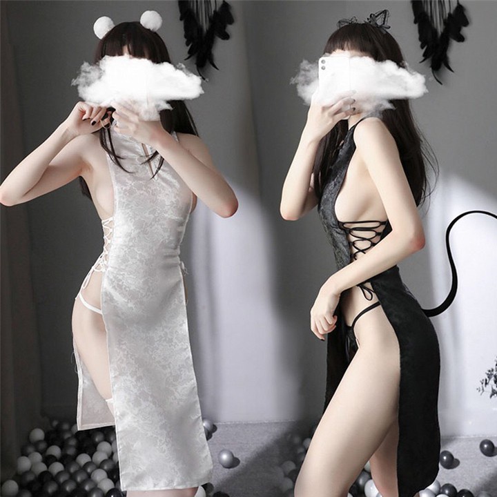 Cosplay sườn xám sexy đan dây hông   gợi cảm