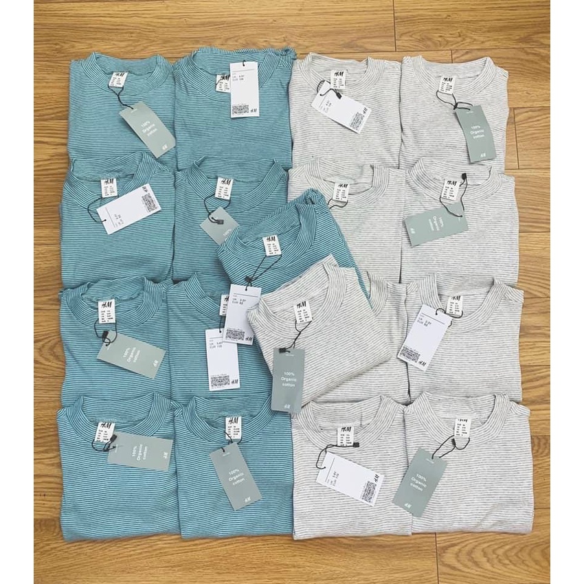Đồ bộ bé trai bé gái Combo 2 bộ thu đông dài tay len zip kẻ cao cổ co giãn thấm hút tốt hàng vnxk