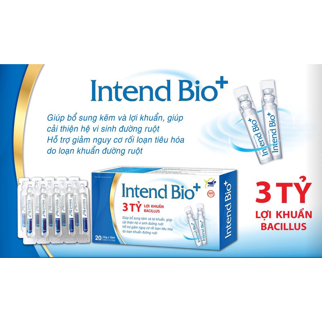 Men vi sinh cho bé  Intend Bio - Giúp bổ sung kẽm lợi khuẩn,cải thiện hệ vi sinh đường ruột, Giảm rối loạn tiêu hóa