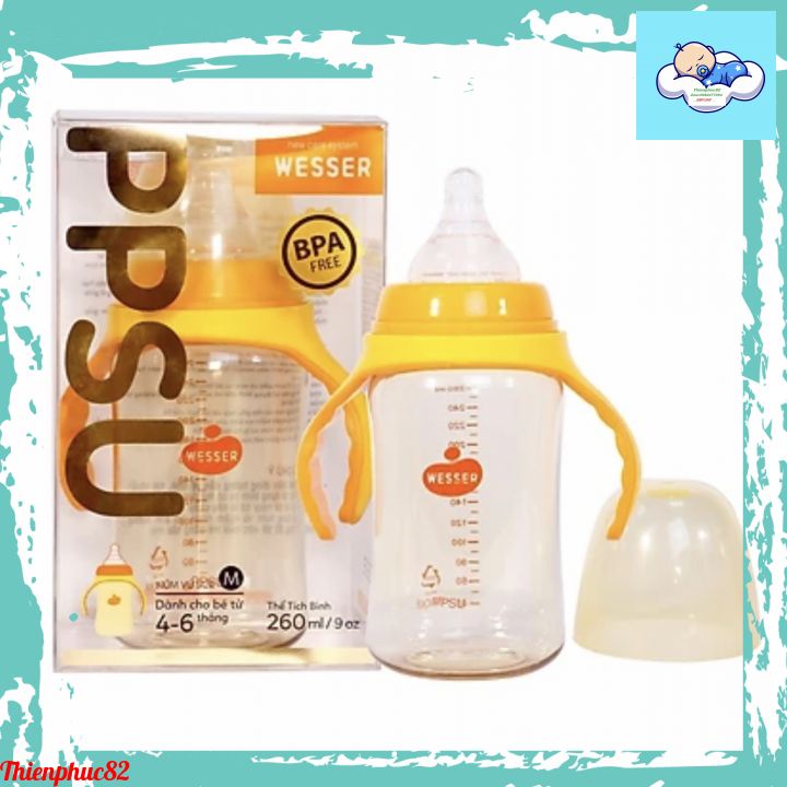 Bình sữa wesser ppsu 180ml/260ml