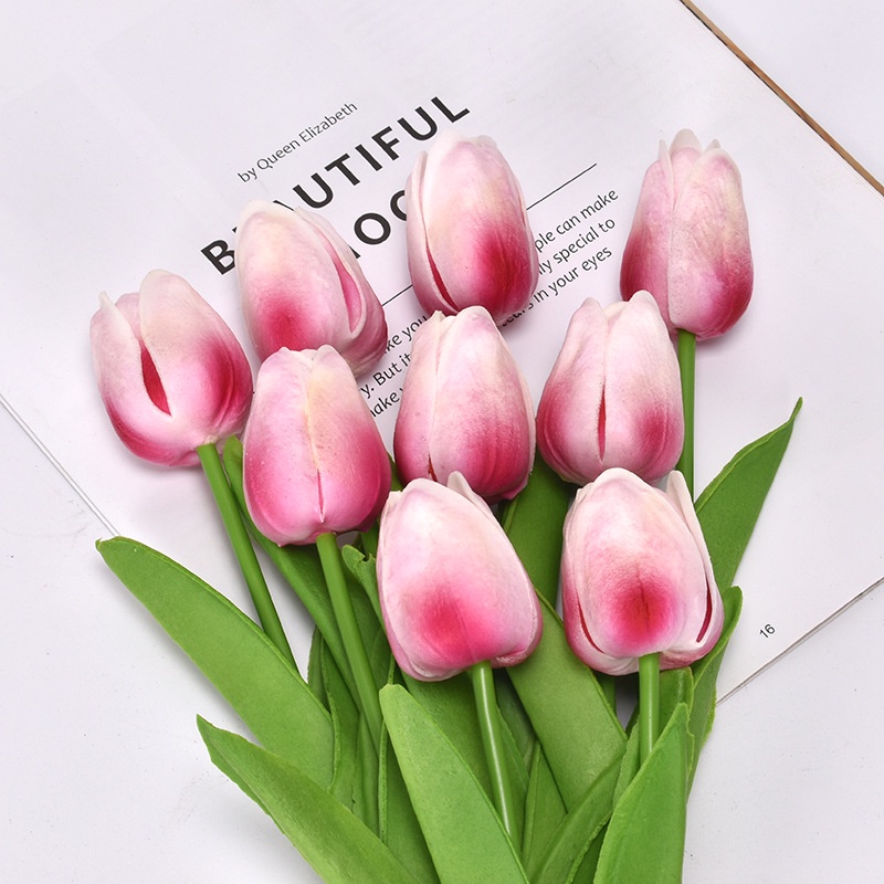 Hoa Tulip giả - chất liệu cao su non giống thật 99% - Decor, trang trí, phụ kiện chụp ảnh