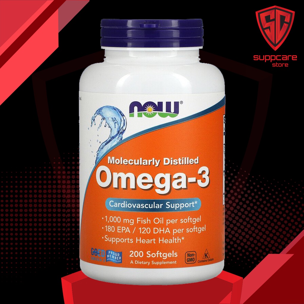 Omega 3 | Dầu Cá Omega 3 Now - Vitamin Bổ Mắt Sáng Mắt [100 - 200 - 500 Viên] - Nhập Mỹ - SUPPCARE