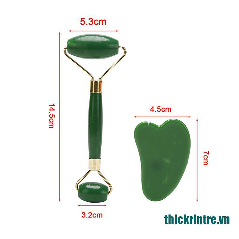 (Mới) Cây Lăn Mát Xa Mặt Gua Sha Loại Bỏ Nếp Nhăn Làm Thon Gọn Mặt