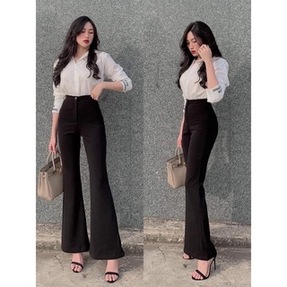  Tổng hợp 109-199. Quần Ống Loe Cạp Cao Xuất Sắc A300.139 