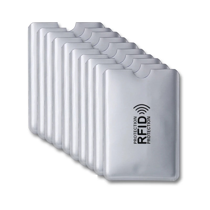 Bộ 2 bao đựng thẻ bảo vệ TZUZL bằng nhôm ngăn ngừa RFID chống quét đánh cắp thông tin trái phép thông minh