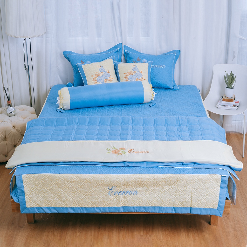Bộ Ga Gối Chất Satin 5 Món (3 Vỏ Gối, Ga, Chăn) Nhiều Màu Lựa Chọn | BigBuy360 - bigbuy360.vn