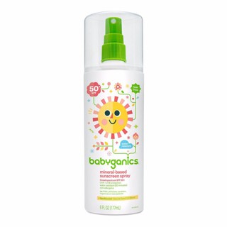 Bình xịt chống nắng trẻ em gốc khoáng Babyganics Mineral-Based Baby Sunscreen Spray SPF 50 177ml (Mỹ)