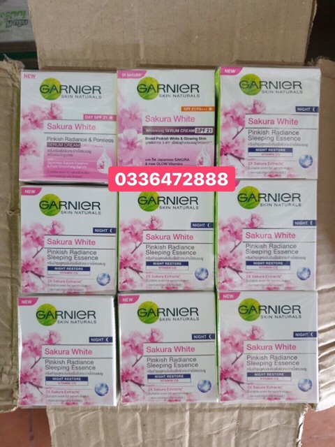 Kem dưỡng da chống nắng Garnier Thái Lan Sakura Ưhite ban ngày