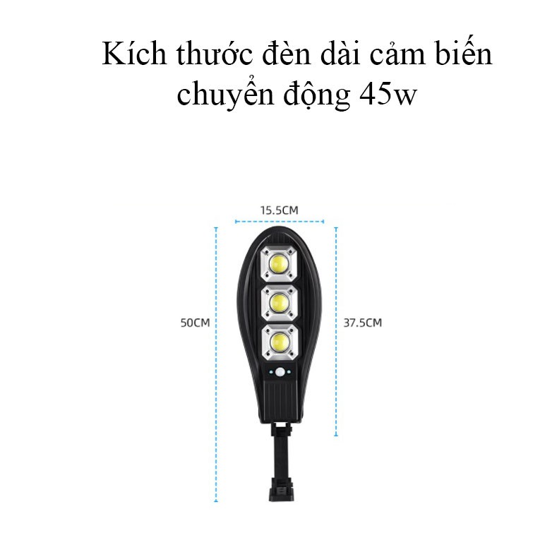 Đèn năng lượng mặt trời cảm biến chuyển động - 45W - không lo sử dụng điện - K1129