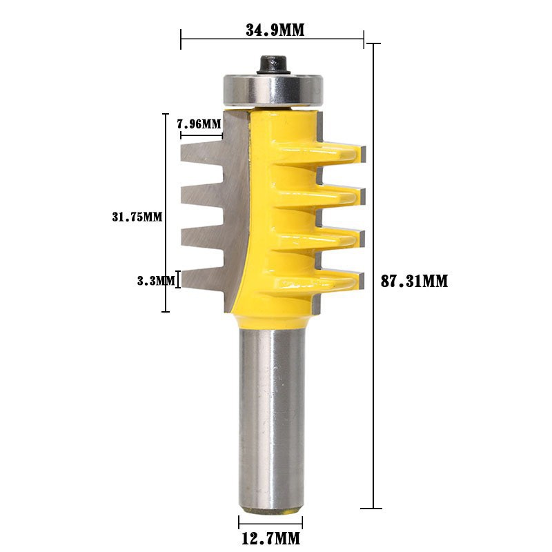 Mũi phay gỗ ghép răng lược, cốt 12.7mm