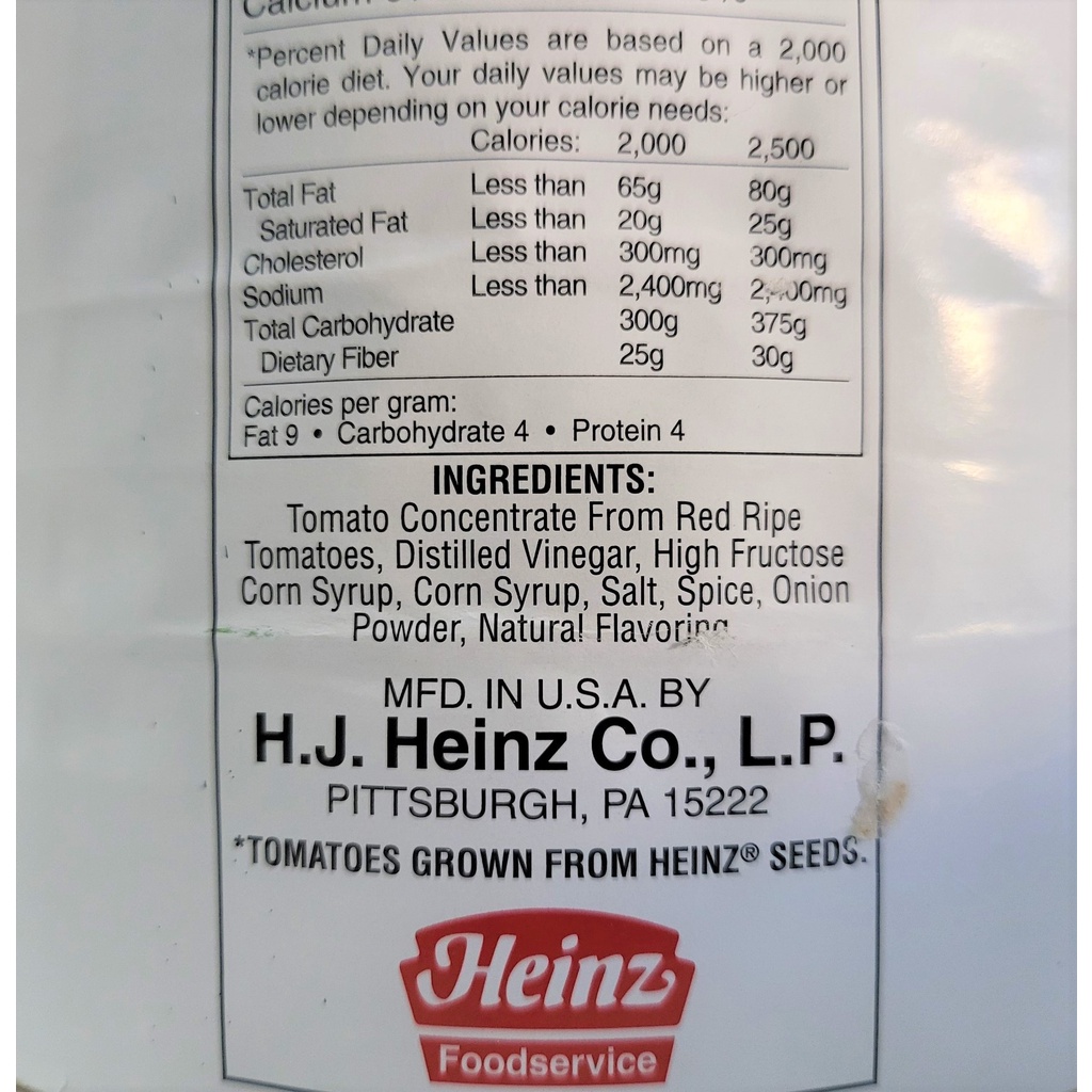 [HỘP 3.23Kg – NHÃN TRẮNG] TƯƠNG CÀ CHUA [USA] HEINZ Tomato Ketchup (als)