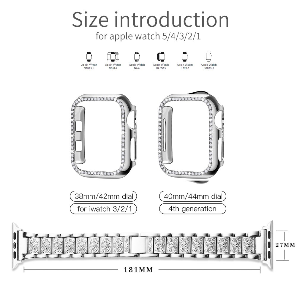 Bộ Vỏ Và Dây Đồng Hồ Thay Thế Cho Apple Watch Dòng 6 Se 5 4 3 2 Strap 40mm 44mm 38mm 42mm