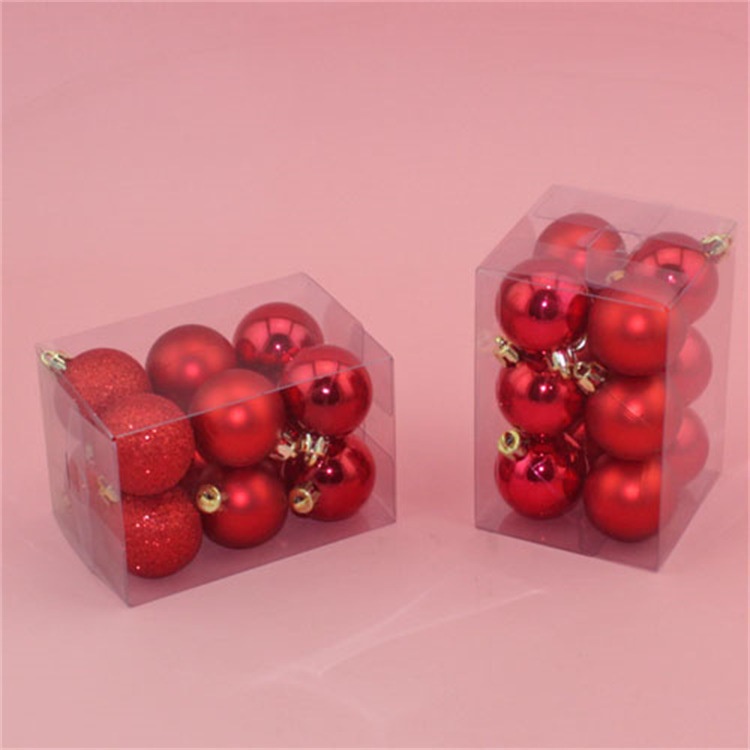 Châu Trang Trí Cây Thông Noel- Bóng Trang Trí Noel Set 6 Quả- Hộp