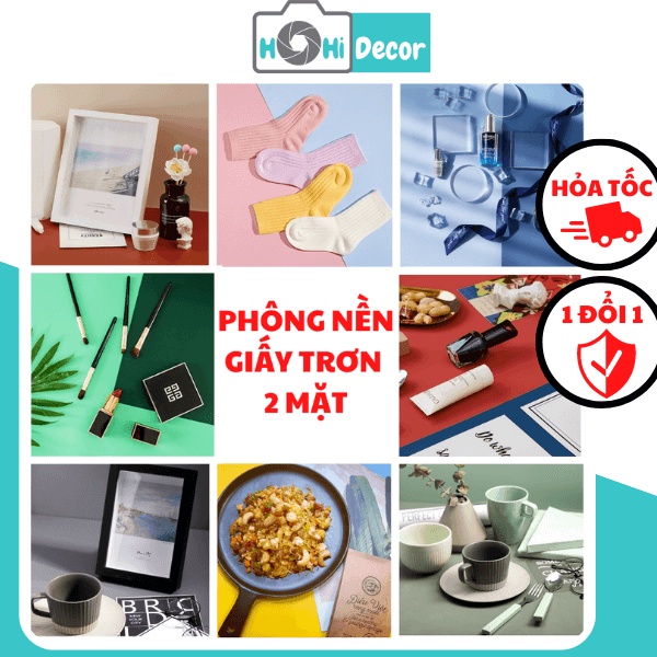 Phông Nền Chụp Ảnh Sản Phẩm, Tấm Phông Giấy 2 Mặt Màu Trơn, Background Decor Chụp Hình Đẹp  - Shop Hohi Decor