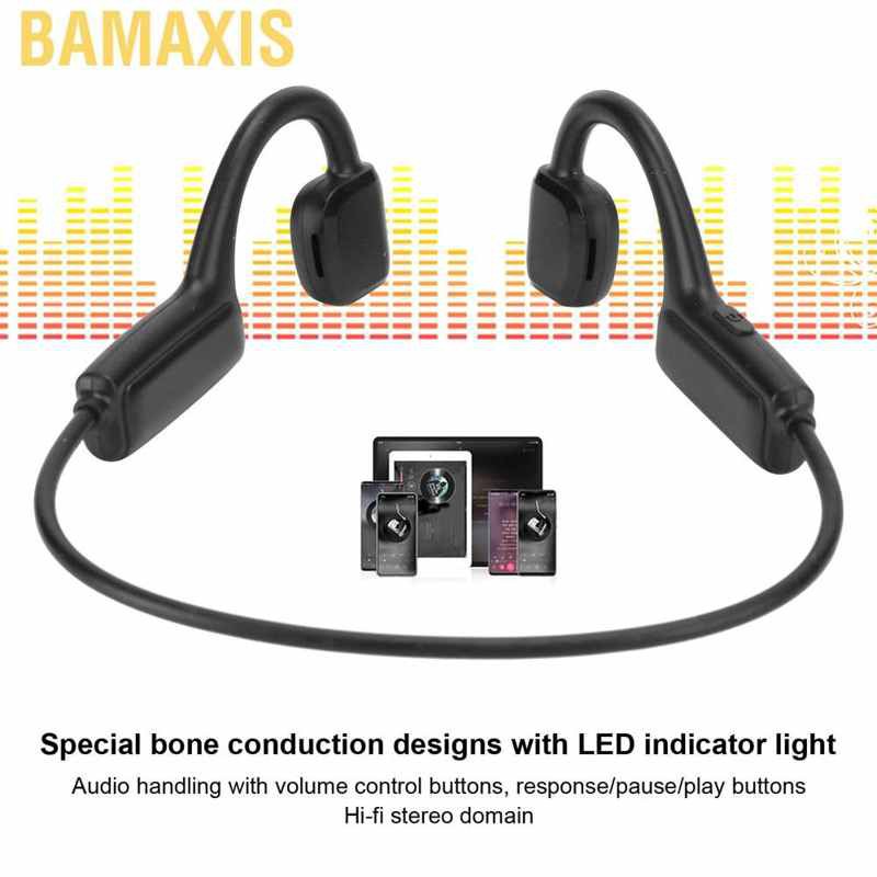 Tai Nghe Thể Thao Không Dây Bamaxis Kết Nối Bluetooth 5.0 Màu Đen