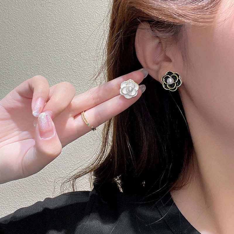 MOCHASHUKhuyên tai Mochashu đính ngọc trai giả phong cách Hàn Quốc sang trọng cho nữ