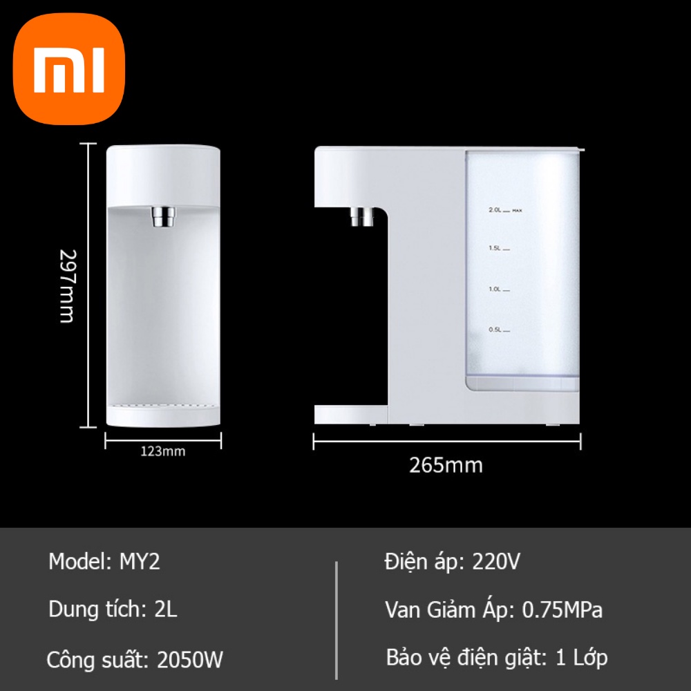 Máy nước nóng để bàn Xiaomi Viomi MY2 2L  FREESHIP  Bảo Hành 12 Tháng