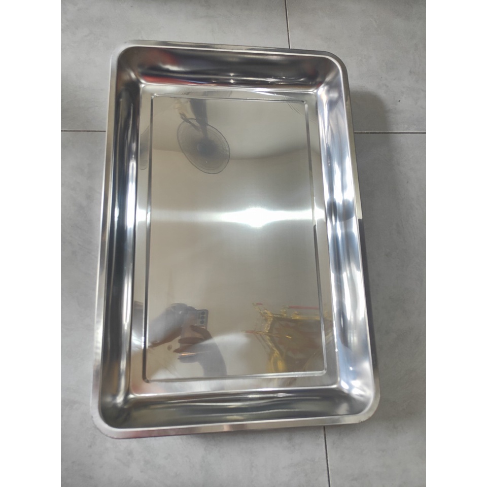 KHAY INOX SÂU 4,8CM DÙNG ĐỰNG THỨC ĂN,BƯNG BÊ NHIỀU KÍCH THƯỚC.