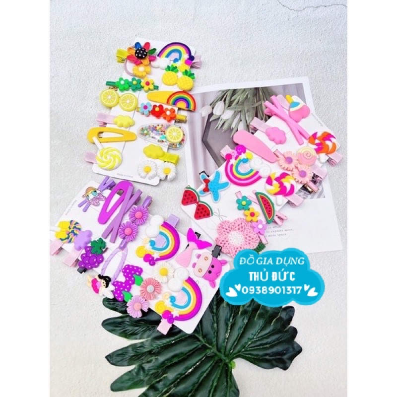 Set kẹp 14 món nhiều mẫu kute cho bé gái (được chọn màu)