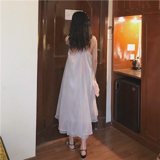Áo đầm suông ánh xà cừ Ulzzang
