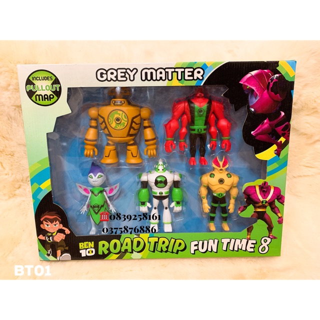 Bộ ben10 Mô Hình 5 Nhân Vật (size TO)