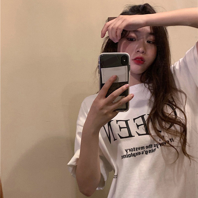 NRVP Áo Thun Mùa Hè Tay Cộc Oversize In Họa Tiết Phong Cách Hàn Quốc Cho Nam / Nữ