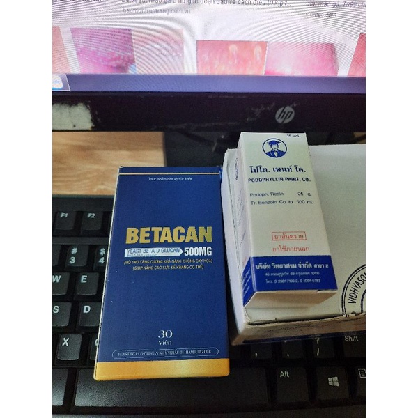 combo podo và betacan chuyên về sùi mào gà mụn cóc.