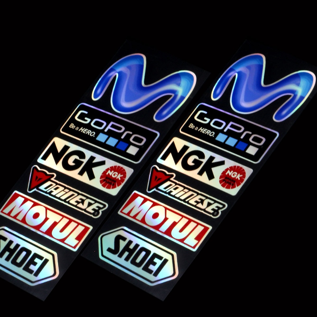 Miếng Dán Trang Trí Mũ Bảo Hiểm Hình Ngk Movistar Độc Đáo