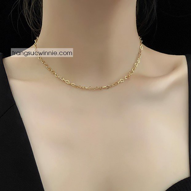 Dây chuyền nữ titan heart gold