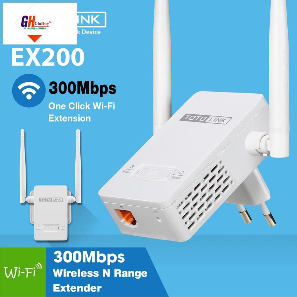 Bộ Kích Sóng Wifi Repeater 300Mbps Totolink EX200 - Hàng Chính Hãng