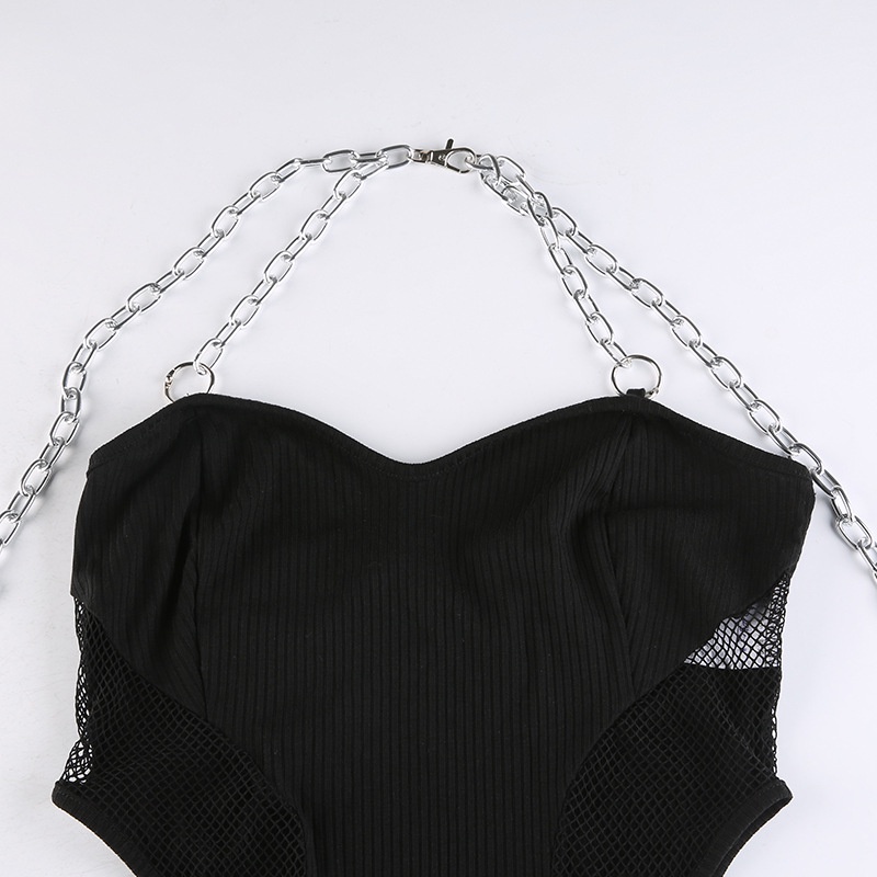 Bodysuit Phối Dây Xích Gợi Cảm