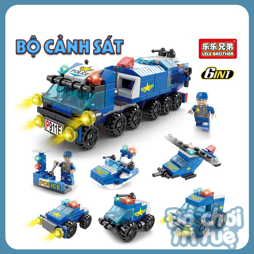 Bộ ghép hình Lego 6 trong 1 giá rẻ đề cho bé trai, bé gái - Đồ chơi trí tuệ Hà Nội