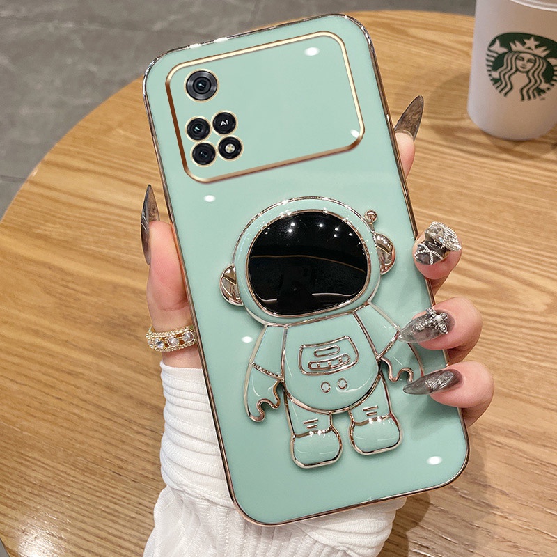 Ốp Điện Thoại Màu Macaron Có Giá Đỡ Hình Máy Ảnh Sang Trọng Cho Xiaomi Poco X4 Pro 5G Poco M4 Pro 4G 5G