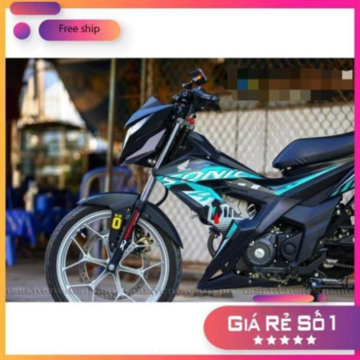 TEM RỜI SONIC 150 ĐEN XANH