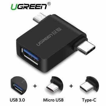 Ugreen Đầu Chuyển Đổi Otg On The Go Plug Micro Usb Plus Type-c Cho Điện Thoại Thông Minh