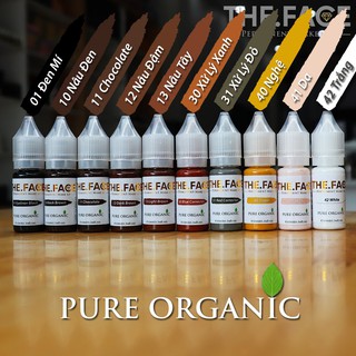 Mực Nâu Đậm Hữu Cơ THE.FACE - Công Thức Đức - Siêu Bám, Tự Nhiên, Không Trổ, Độ Bền 3-5 Năm