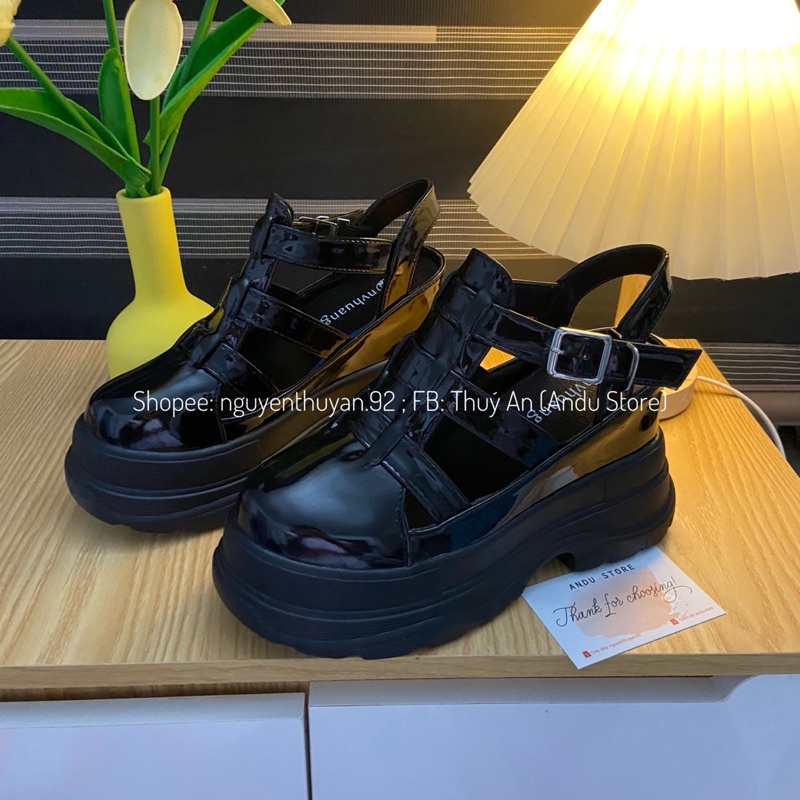 Giày thể thao hở gót đế 10cm ⚡️ANDU STORE⚡️