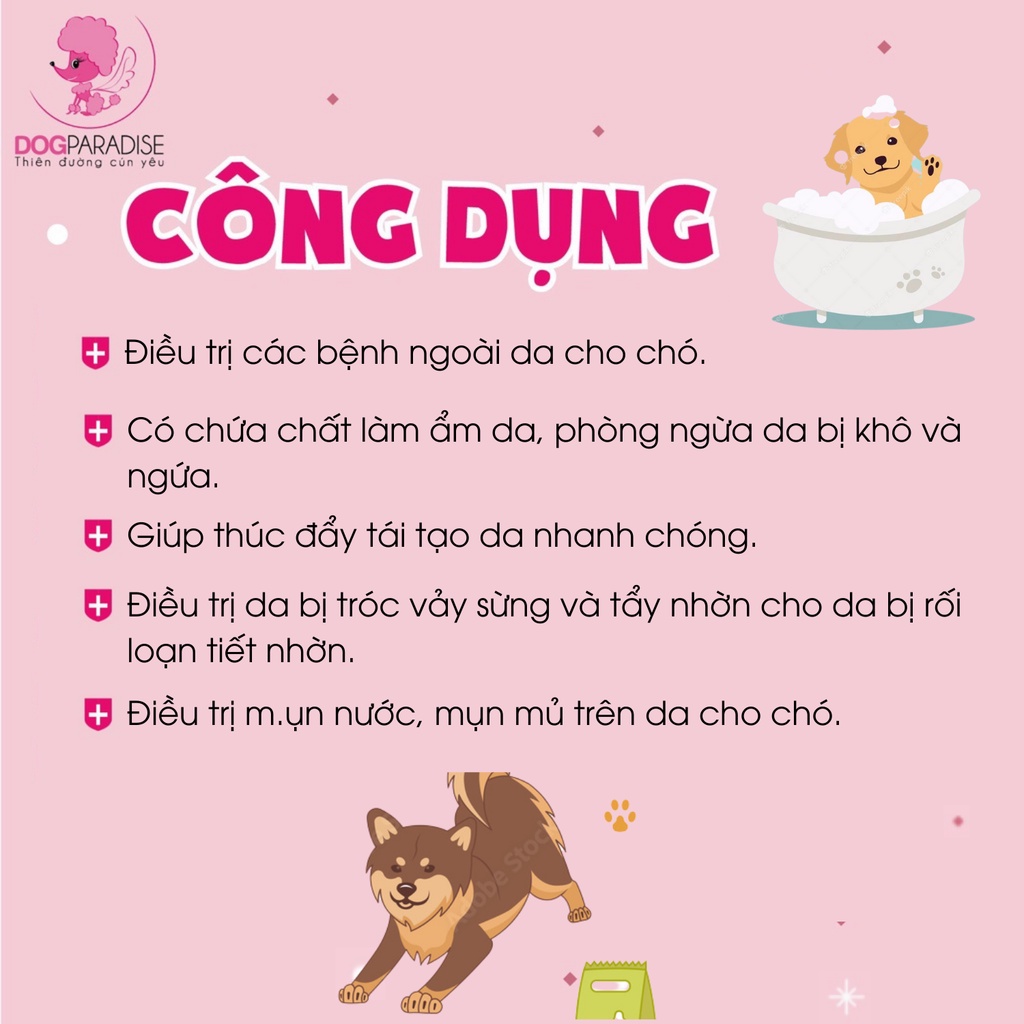 Dầu gội Davis tr.ị mủ nhờn tr.ị ghẻ cho chó - Dog Paradise