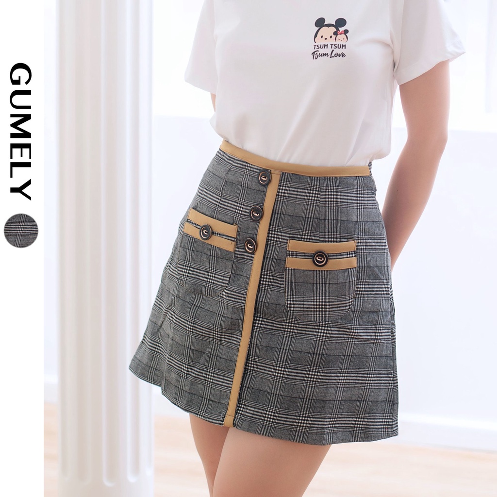 Chân váy chữ A viền túi dễ thương hack dáng thời trang nữ ViAnh Gumely Store V6367