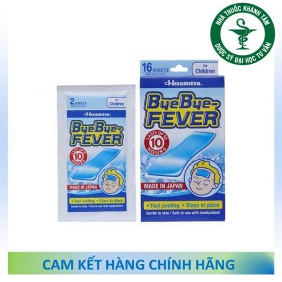 ! ! Miếng dán hạ sốt ByeBye FEVER Hisamitsu (Túi 2 miếng)