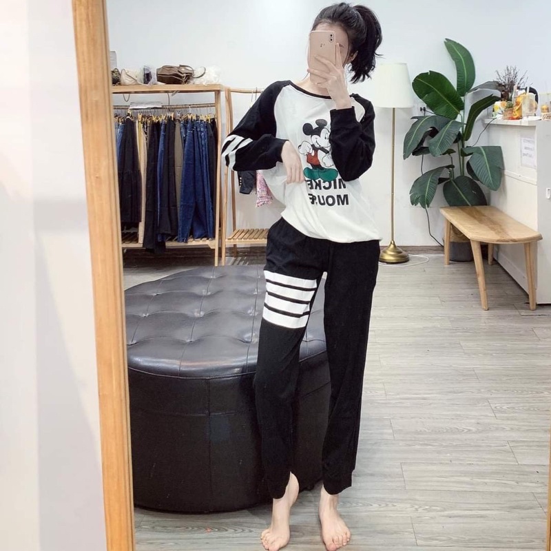 Bộ nữ mới về họa tiết mickey đẹp mê ly
