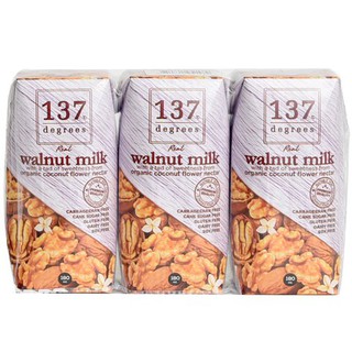 [137 Degrees] Sữa óc chó nguyên chất pack 3/ 180ml/ hộp Thái Lan