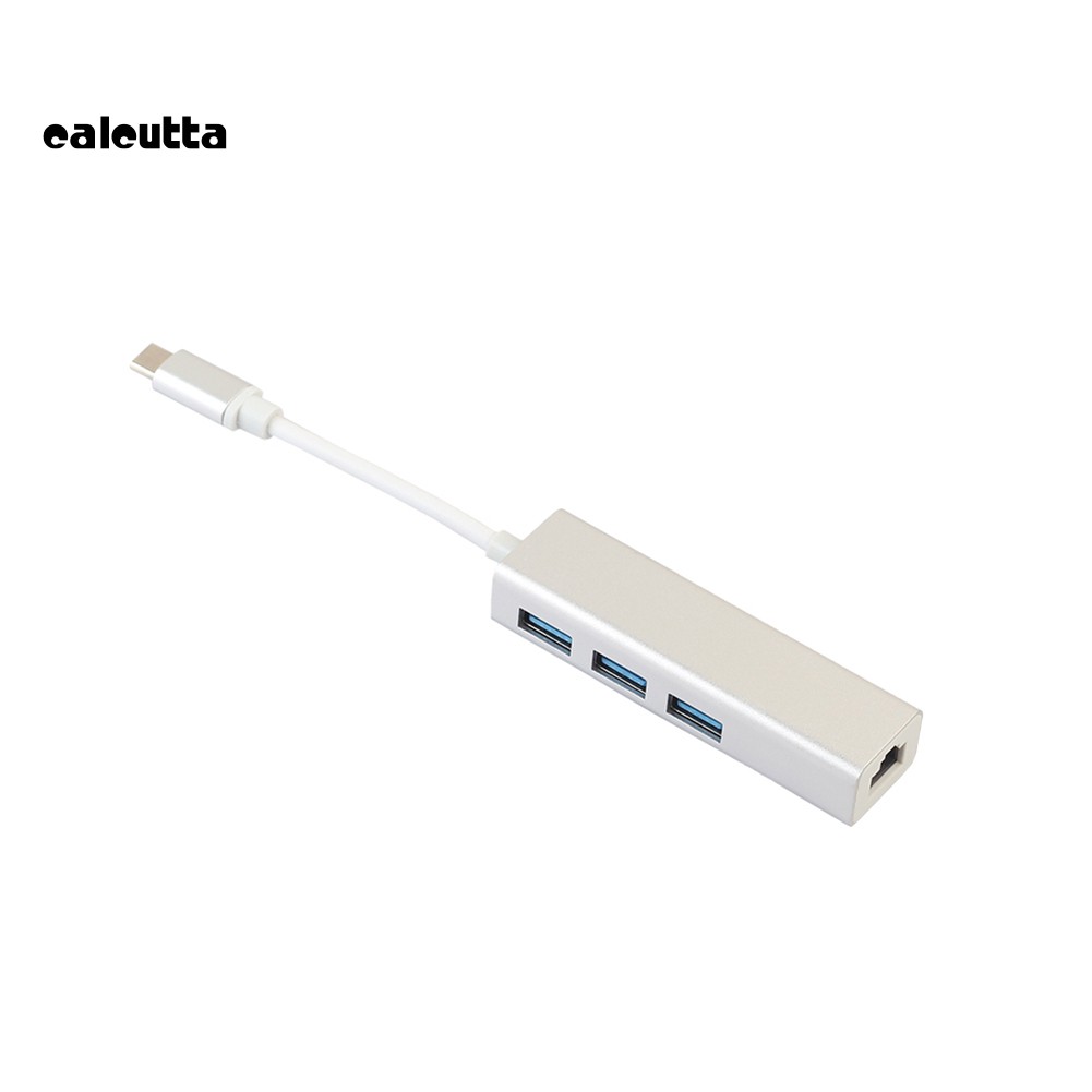 ✡DP✡USB Type C 3.1 to RJ45 Gigabit Ethernet LAN Wires 3-Port USB 3.0 Hub Converter